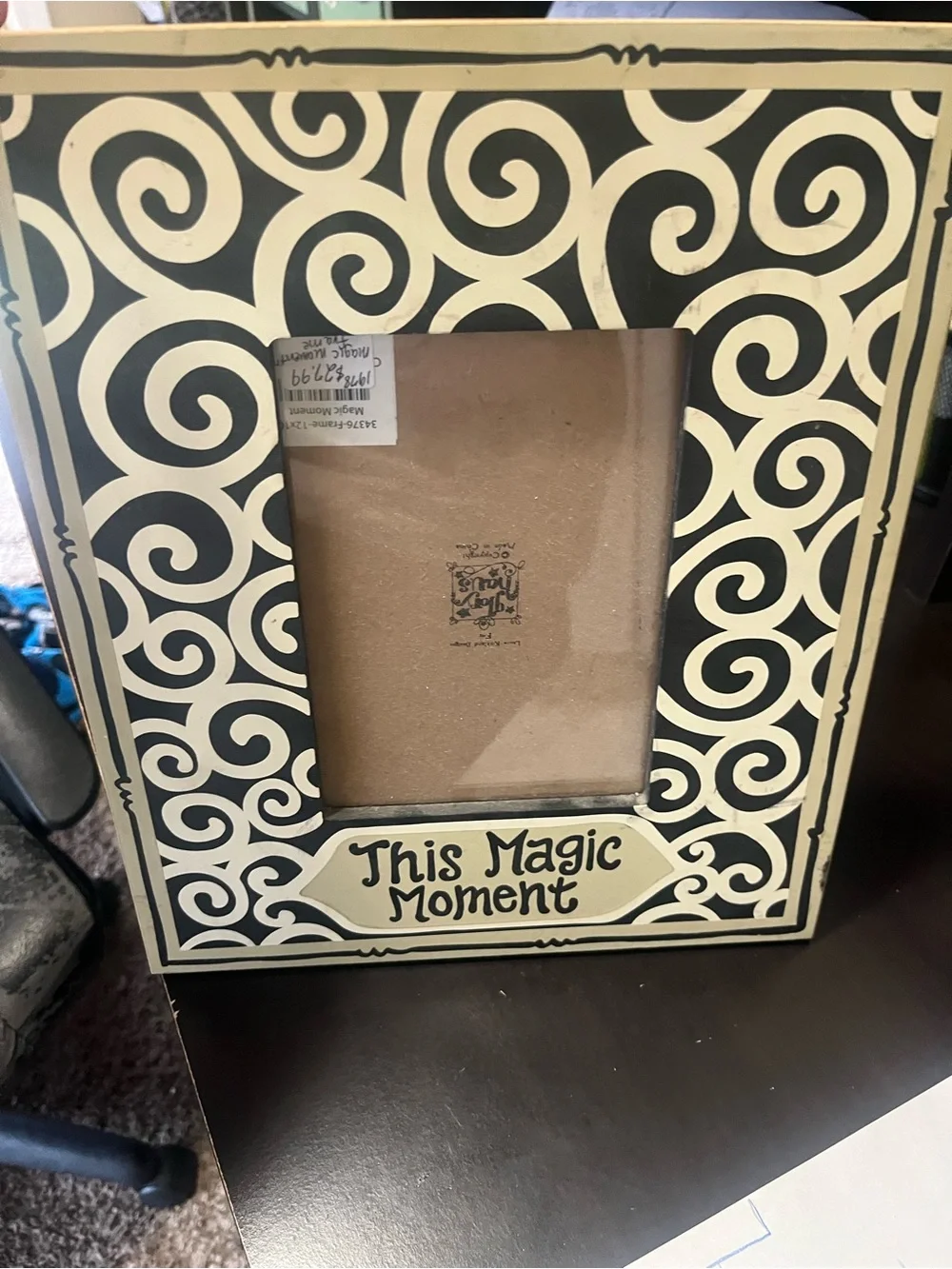 Black and Cream Decorative Picture Frame